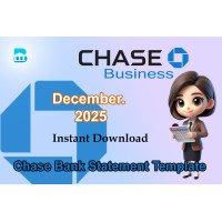 Chase Bank Statement Template December 2025 (Business Editable Format)
